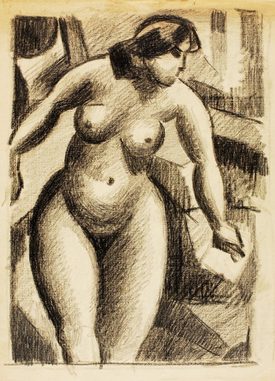 Nu feminino em pé de Carl Newman