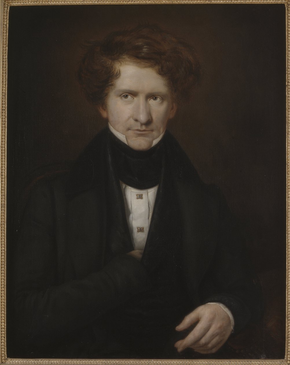 Retrato do compositor Adolf Fredrik Lindblad (1801-1878), de Mazer, Carl Petter (1807-1884). Óleo sobre tela de Carl Peter Mazer