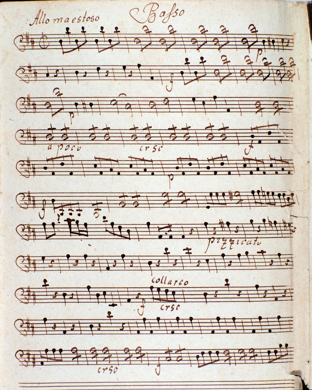 Página da partitura musical do Concerto em D maior de Karl Philipp Stamitz de Carl Philipp Stamitz
