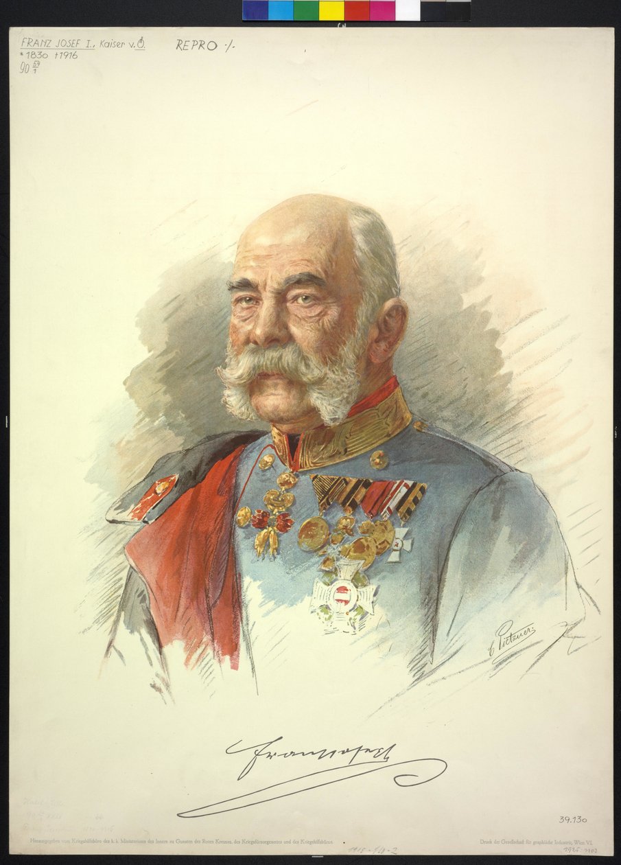 Imperador da Áustria Franz Joseph I de Carl Pietzner