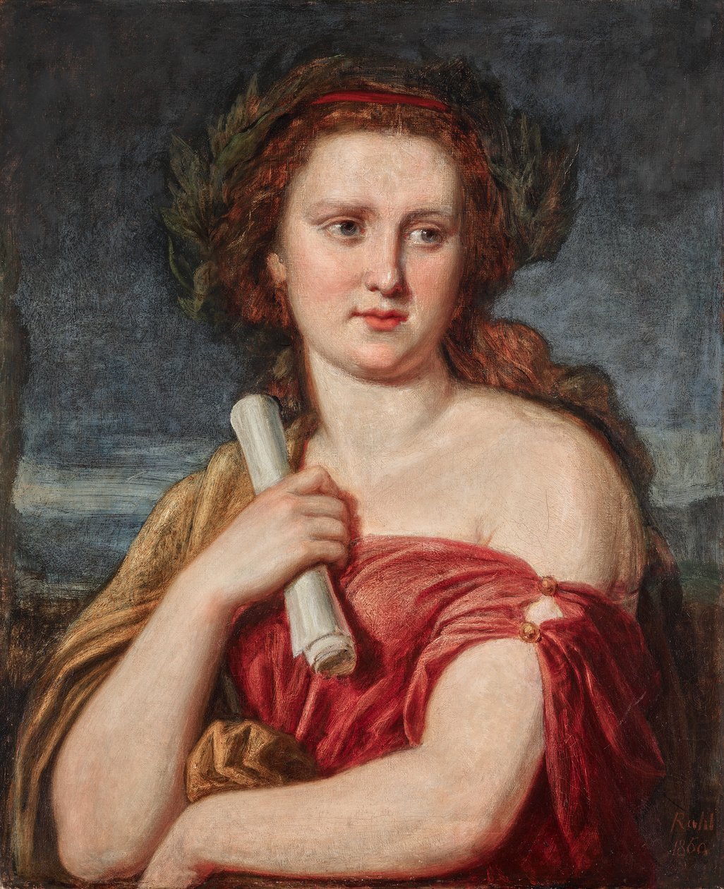 Retrato de uma jovem senhora (Anna von Lieben?) de Carl Rahl