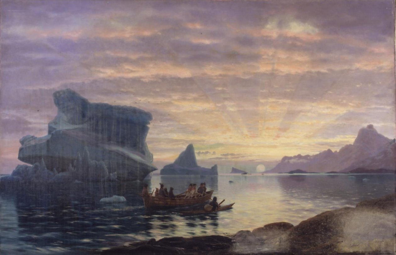 Atmosfera da meia-noite na costa da Groenlândia de Carl Rasmussen