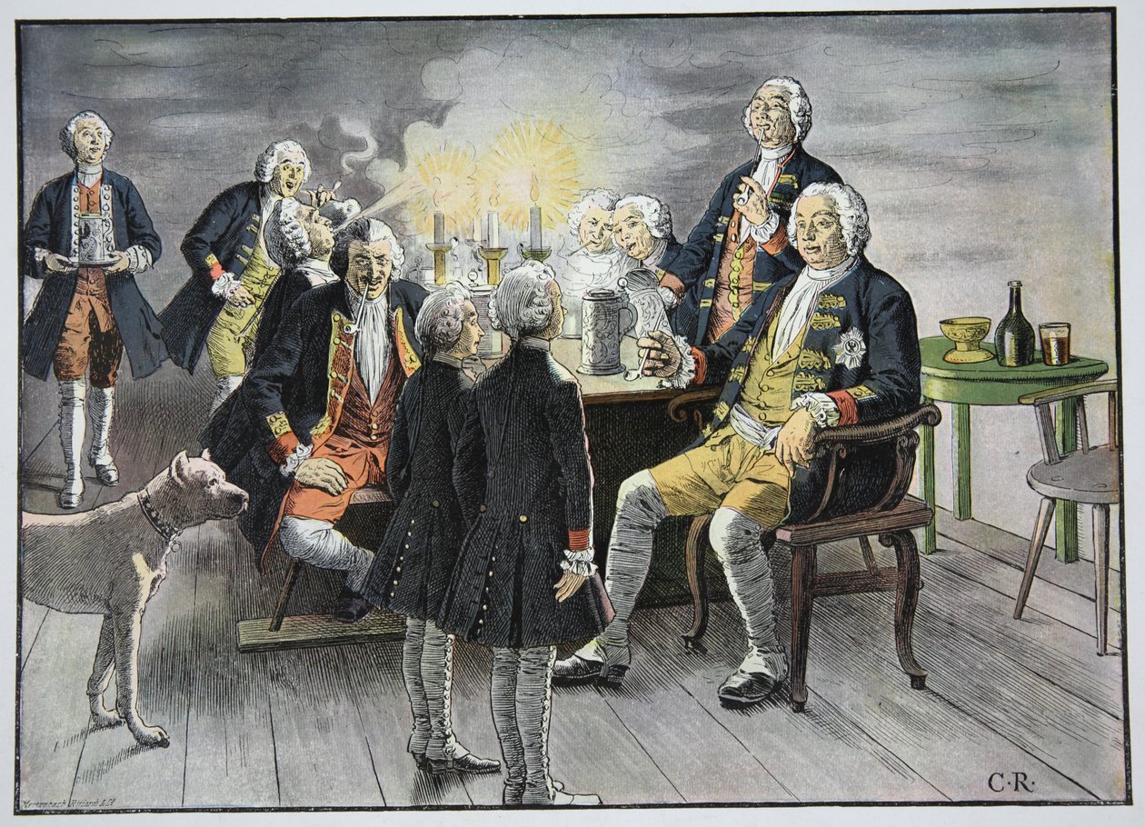 Príncipe herdeiro Frederick e Prince Henry funcionários em tabaco de Carl Röchling