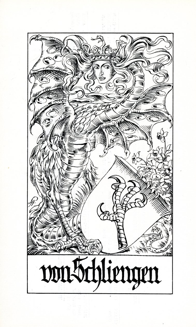 Brasão de armas da família von Schliengern (litografia) de Carl Roschet