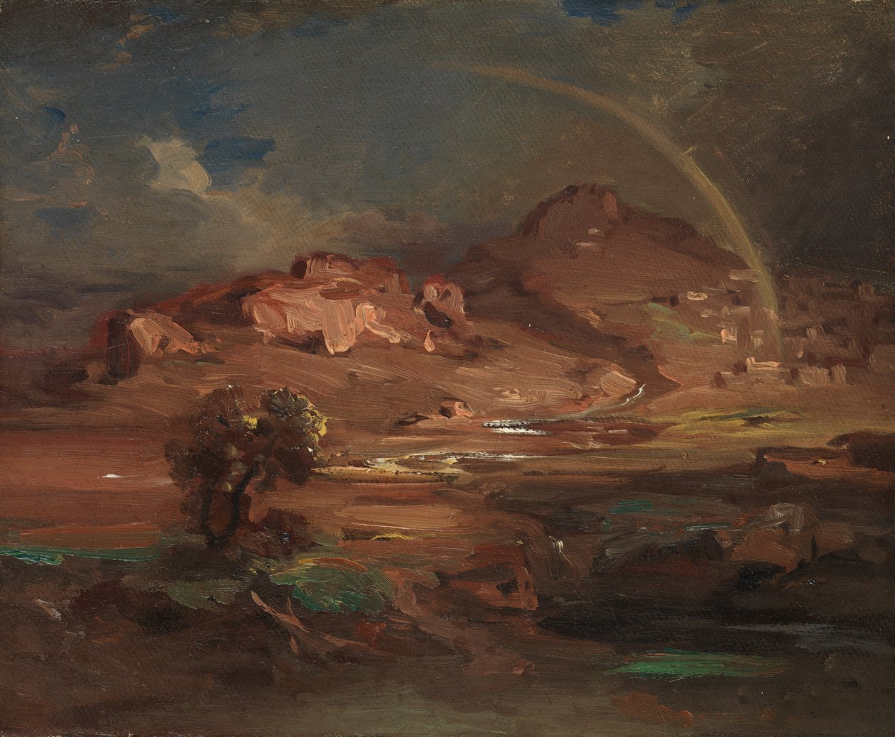 Cemitério em Pronoia, perto de Nauplia, ca. 1841-47. de Carl Rottmann