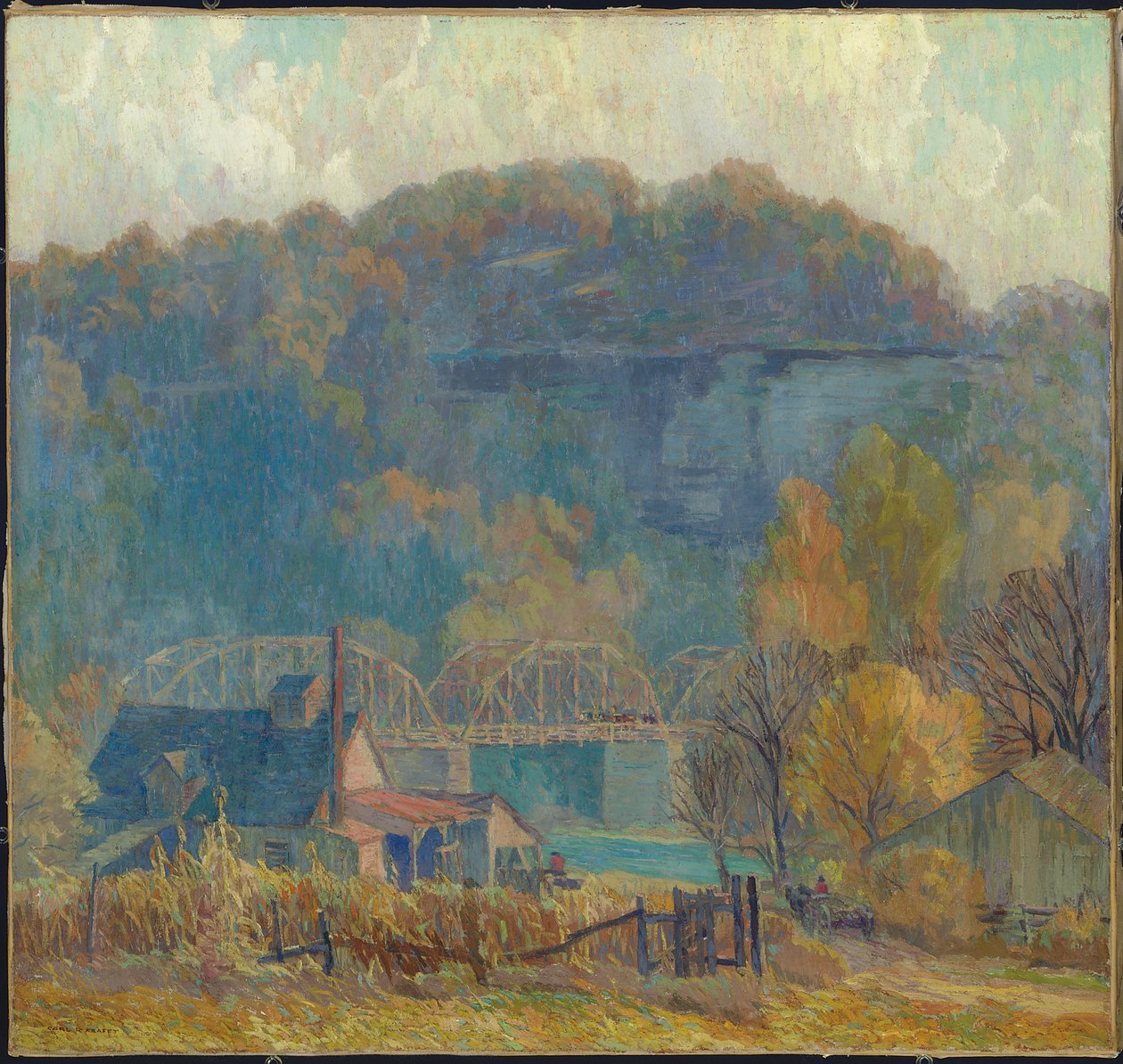 O Penhasco da Manhã, Ozarks (óleo sobre tela) de Carl Rudolph Krafft