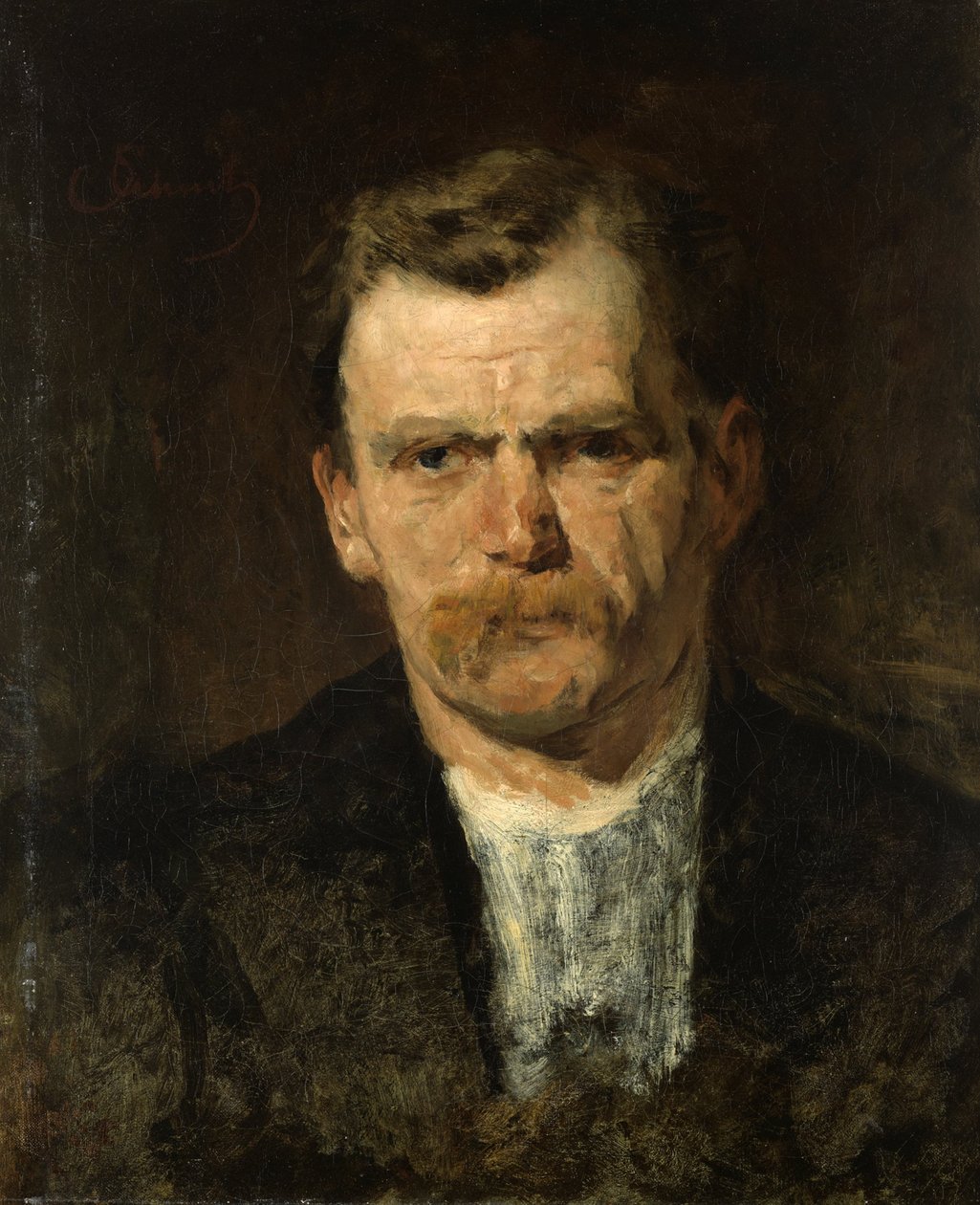 retrato masculino de Carl Schuch