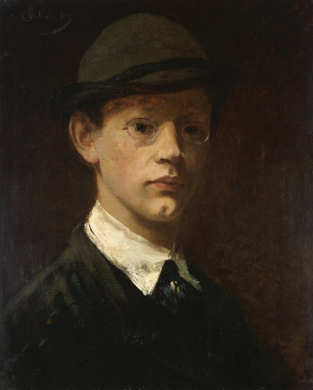 retrato masculino de Carl Schuch