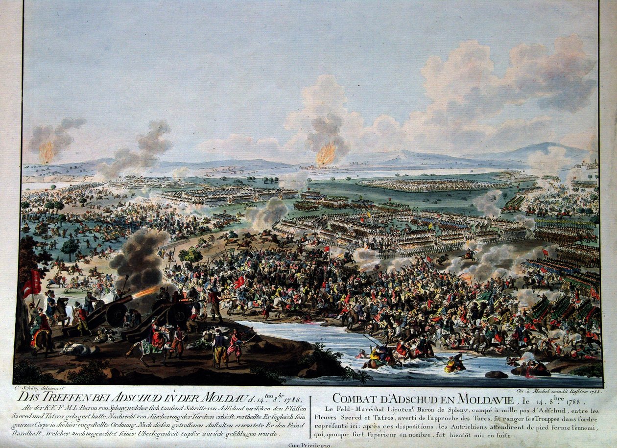 Carl Schütz - Combate de Adschud na Moldávia a 14. 8bre. 1788 de Carl Schütz