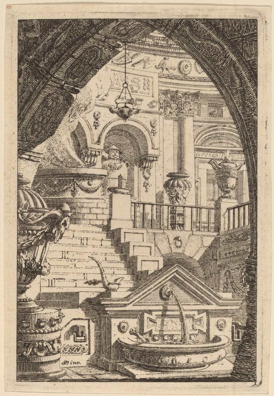 Fantasia de um templo antigo de Carl Schütz