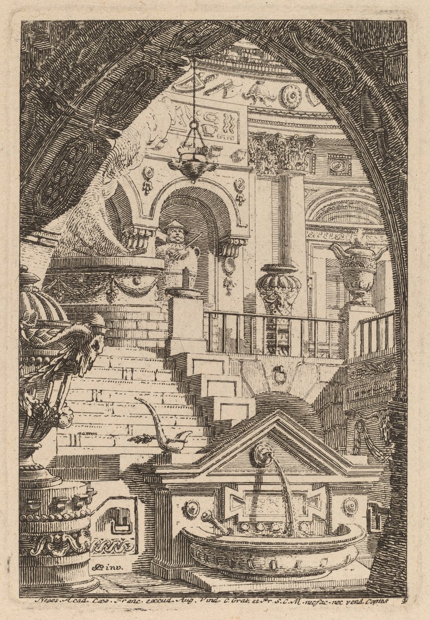 Fantasia de um templo antigo de Carl Schütz