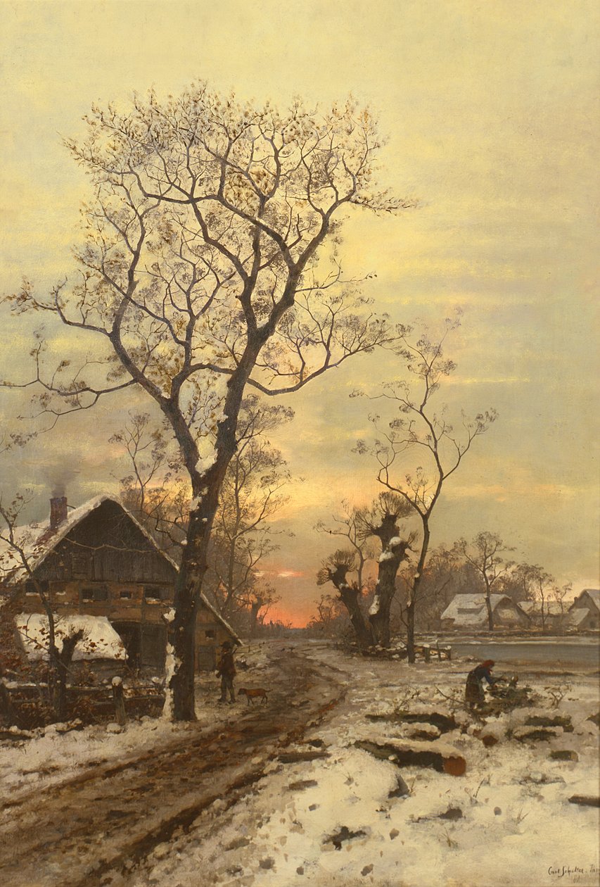 Voltando para casa em uma noite de inverno de Carl Schultze