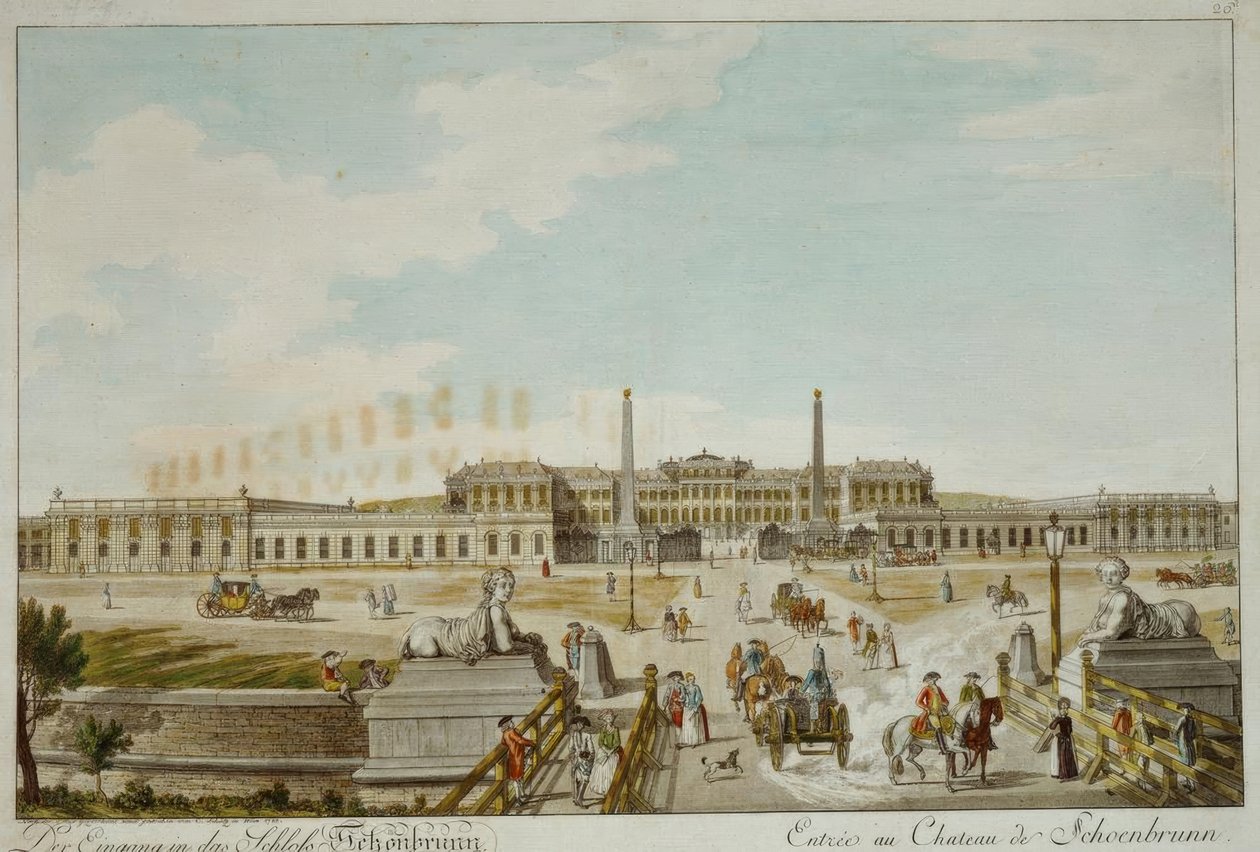 A entrada para o Schloß Schönbrunn de Carl Schütz