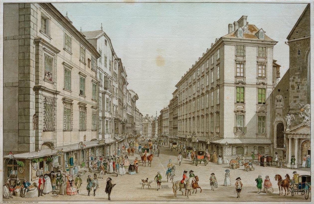 O Kohlmarkt em Viena de Carl Schütz