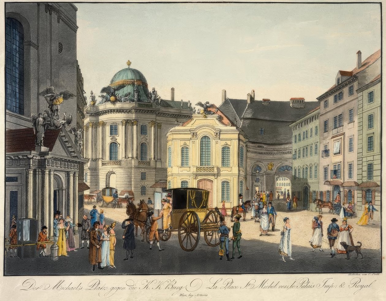 A Michaelsplatz contra o castelo KK de Carl Schütz