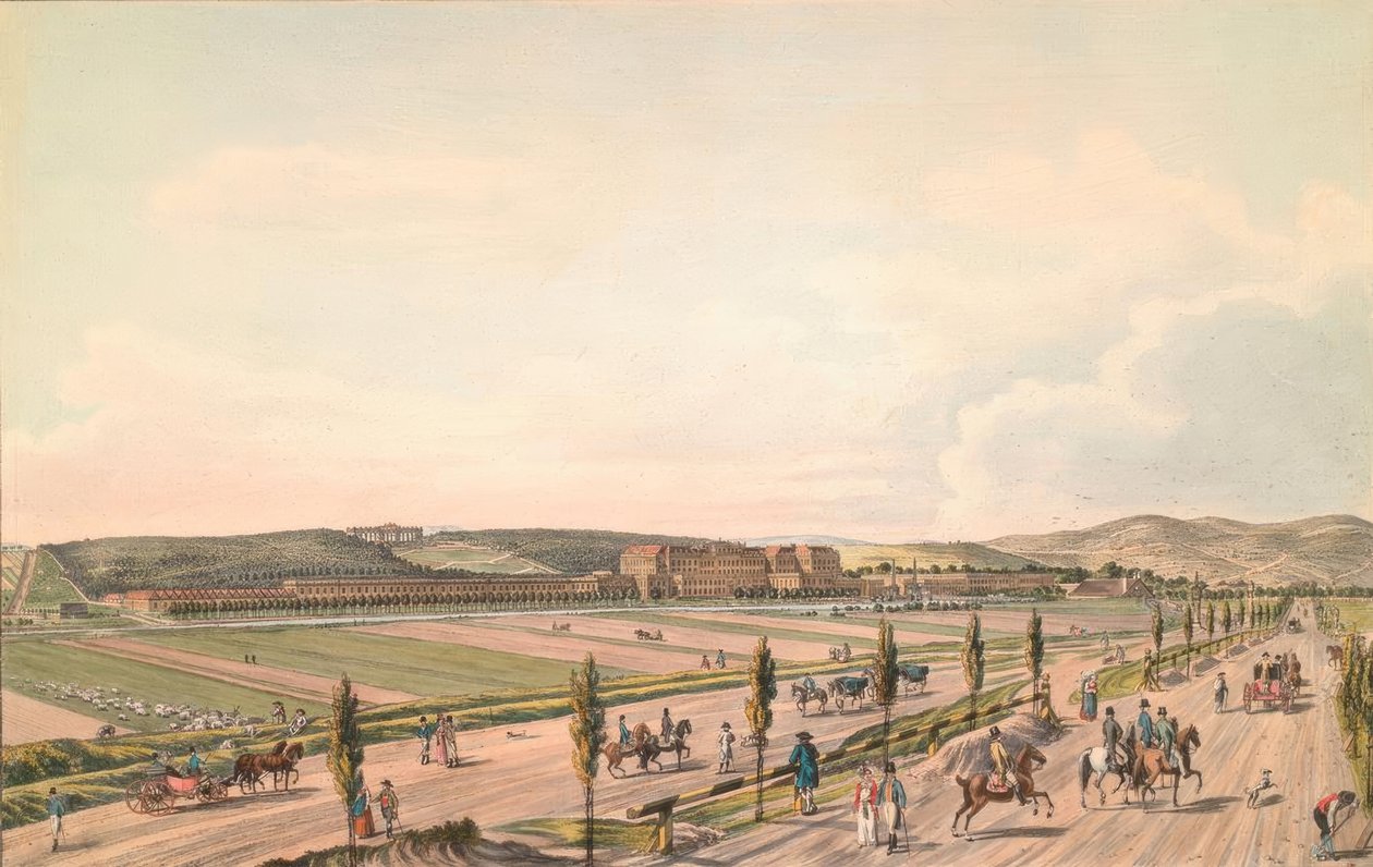 Vista geral do KKSchloss Schönbrunn de Carl Schütz