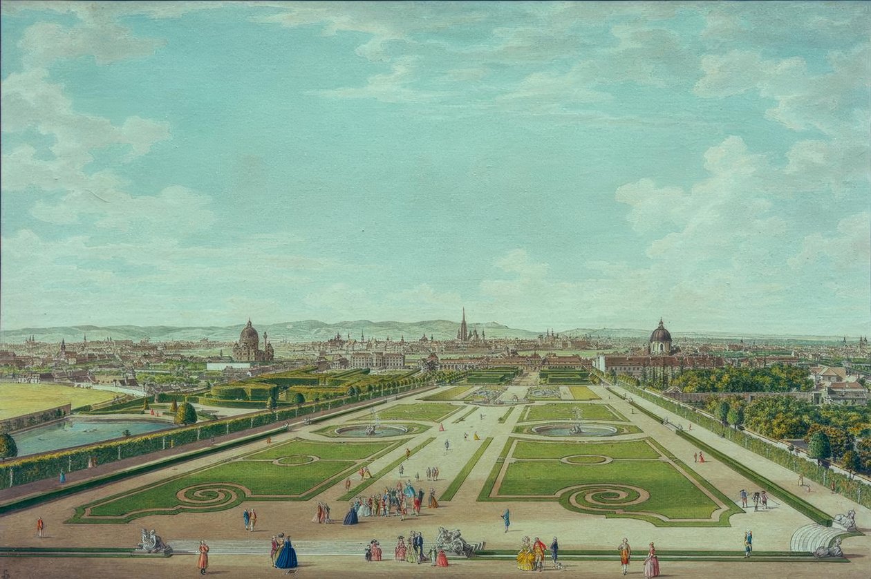 Viena, vista do Belvedere Superior de Carl Schütz