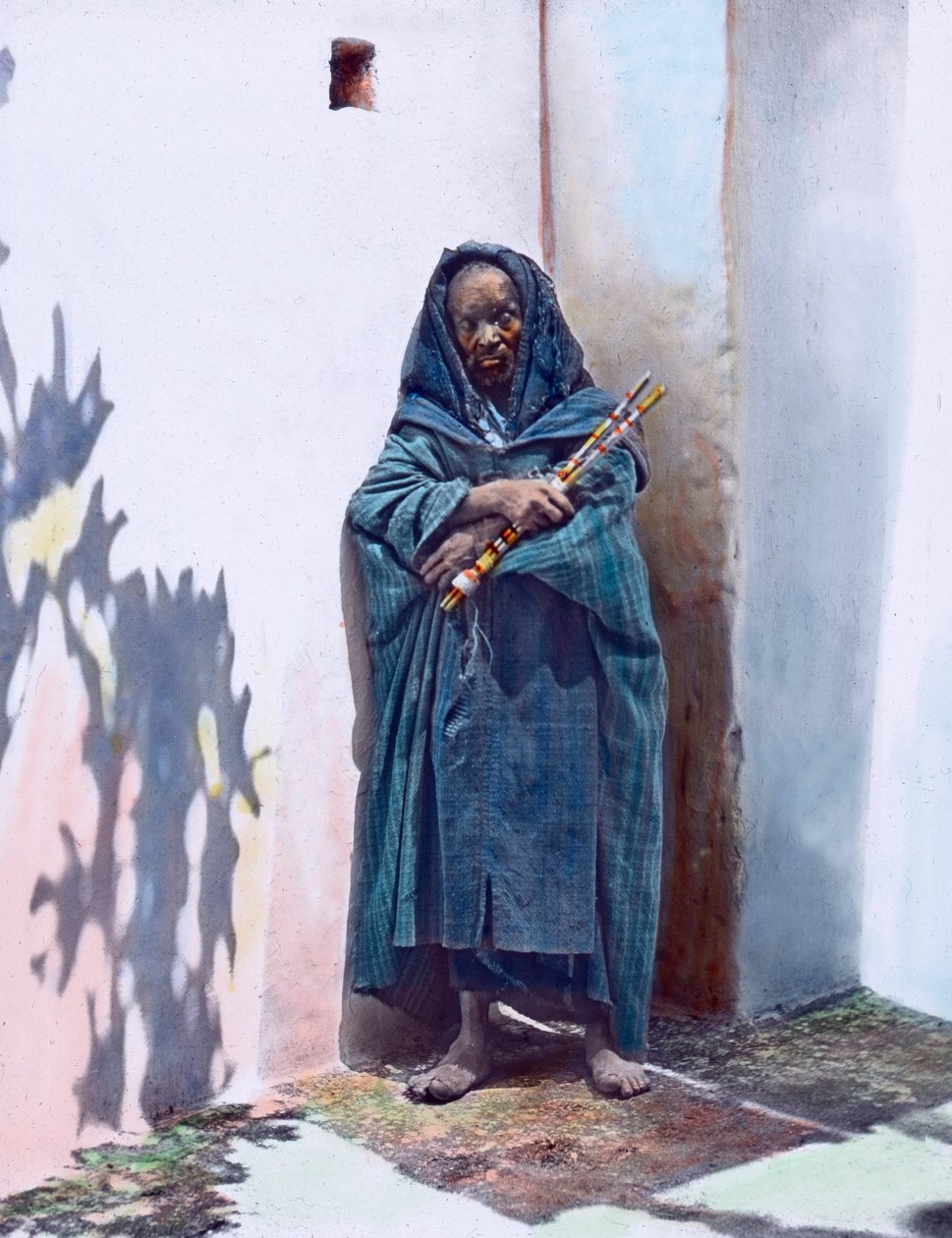 Marrocos, retrato de um mendigo, data da imagem: cerca de 1910. Arquivo Carl Simon de Carl Simon