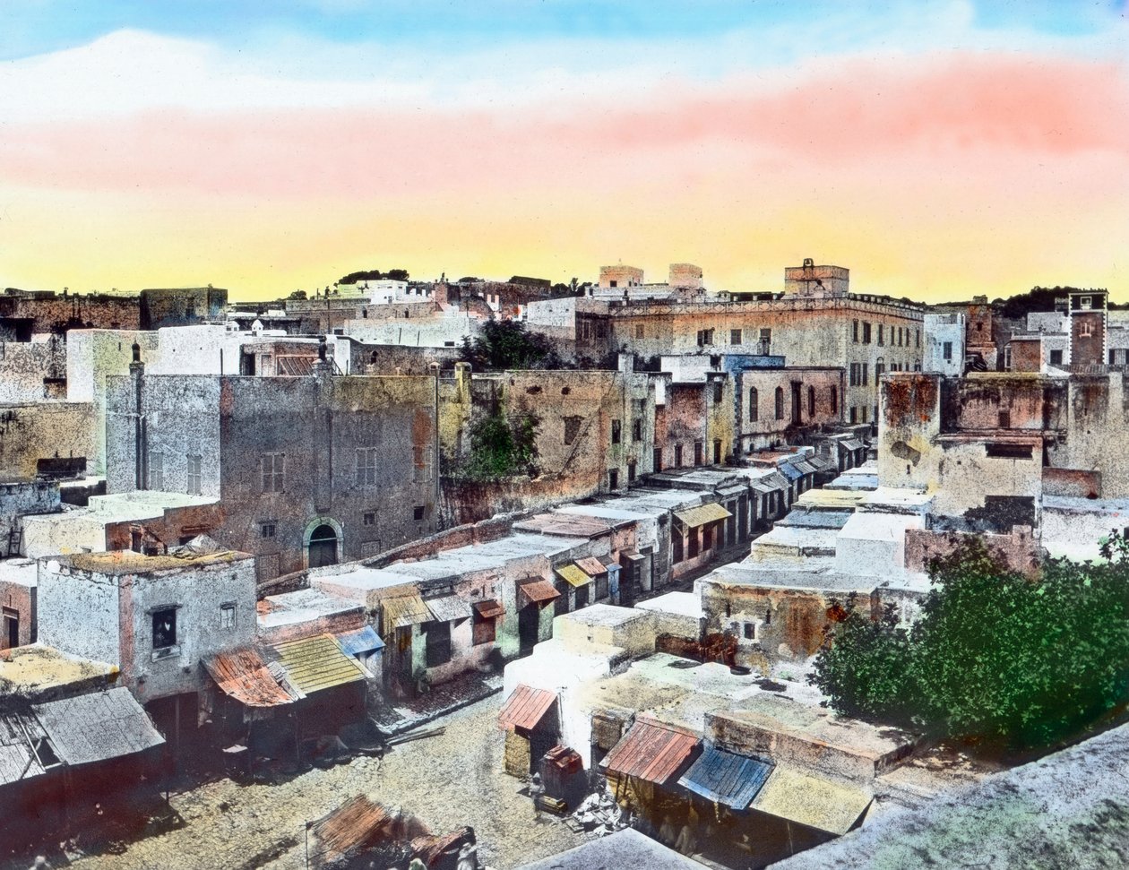 Norte de Marrocos, Tânger, cidade velha, data da imagem: cerca de 1910. Arquivo Carl Simon de Carl Simon