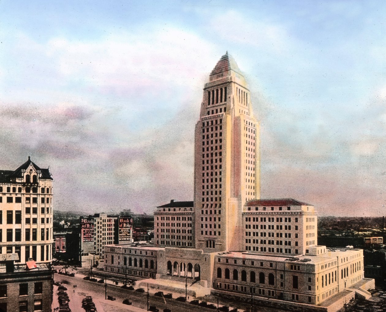 Estados Unidos da América, Califórnia, Câmara Municipal de Los Angeles, construída entre 1926 - 1928, data da imagem: cerca de 1931. Arquivo Carl Simon de Carl Simon