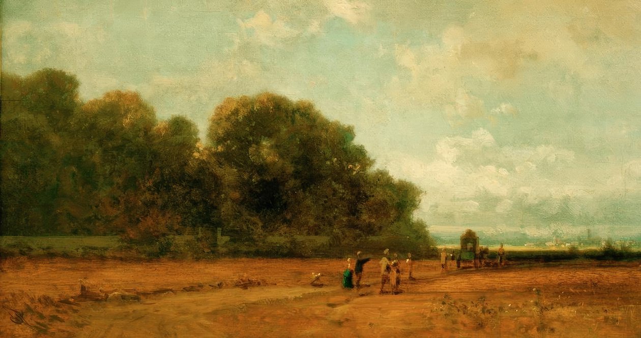No parque Nymphenburger, Munique de Carl Spitzweg