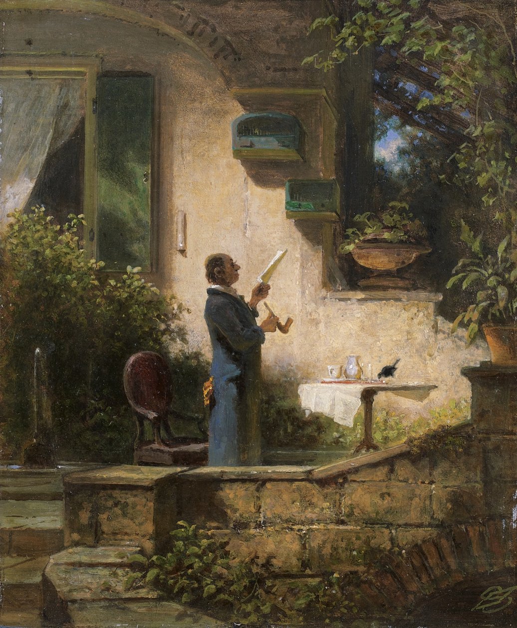 Uma missiva importante, década de 1870 de Carl Spitzweg