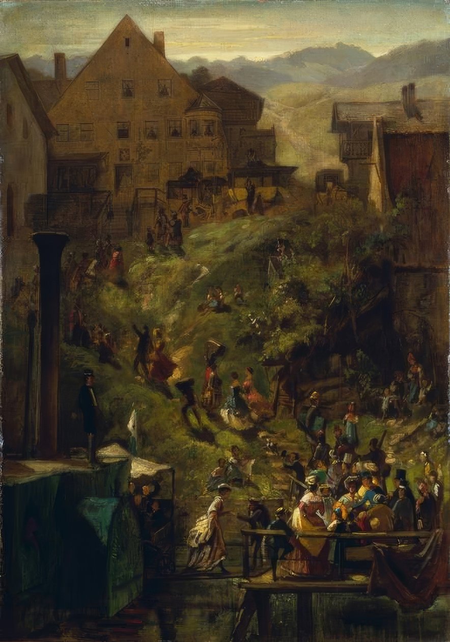 Chegada em Seeshaupt de Carl Spitzweg