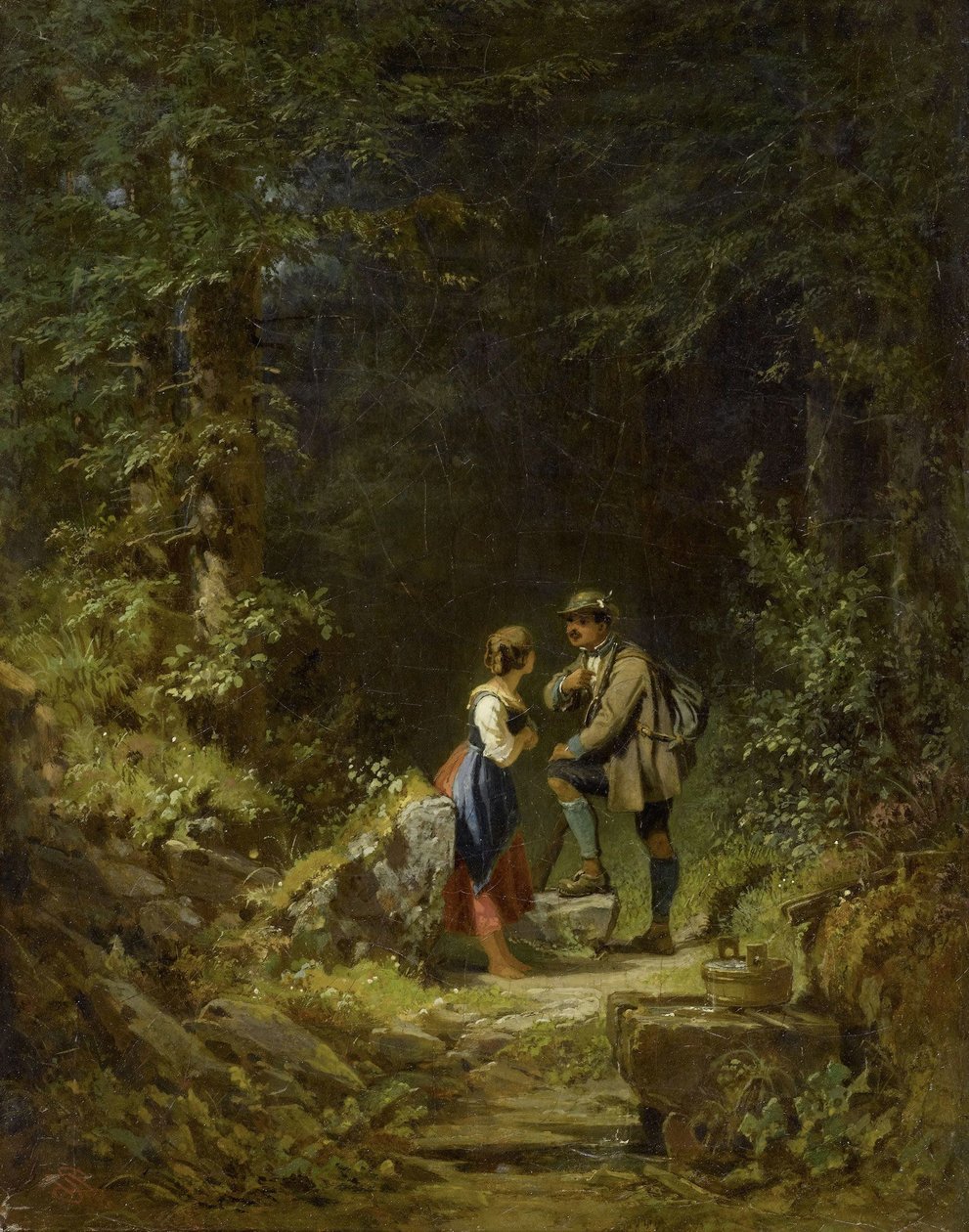 Encontro na floresta de Carl Spitzweg