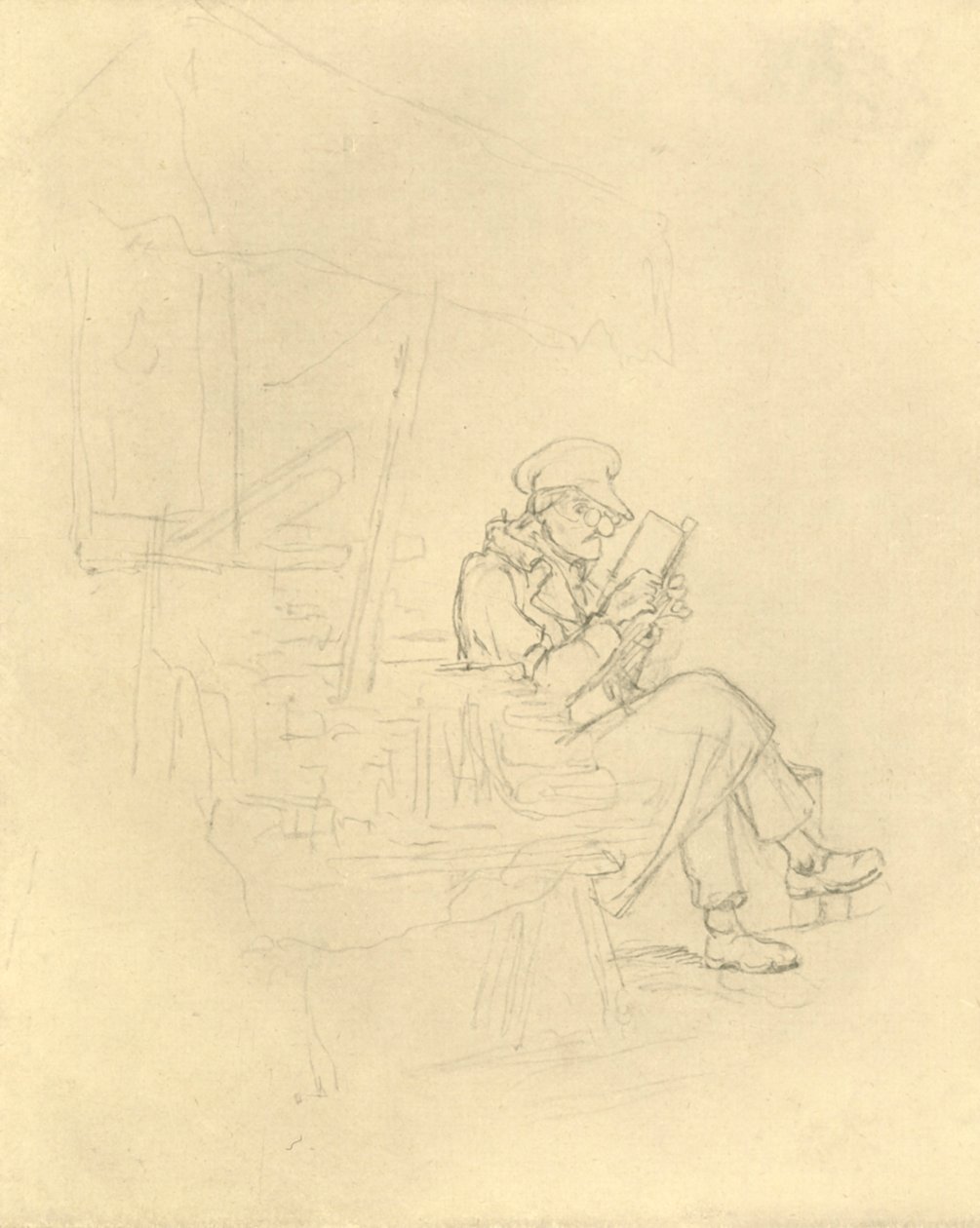 Der Antiquar, meados do século XIX, c1924. de Carl Spitzweg