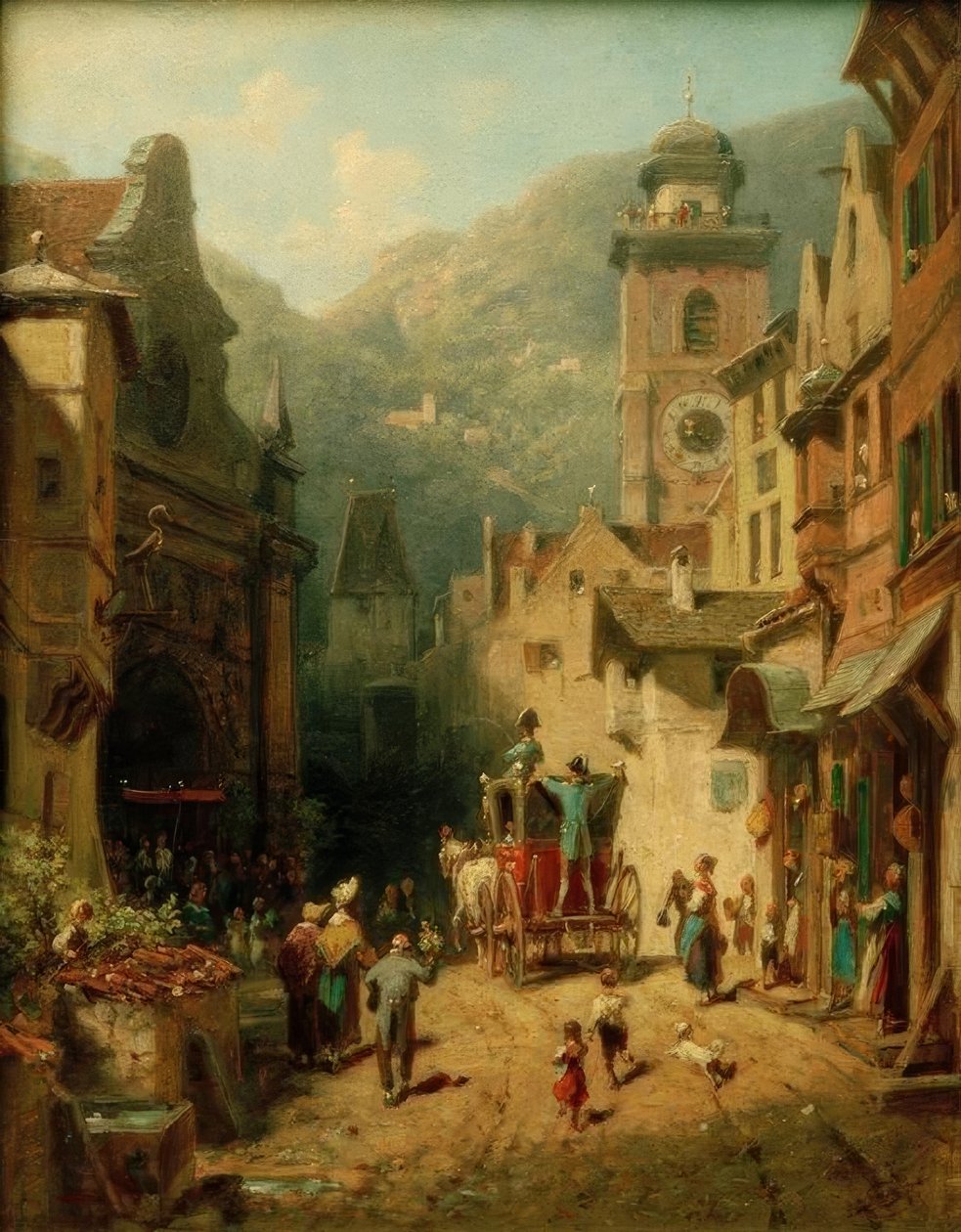 A visita do pai do país de Carl Spitzweg