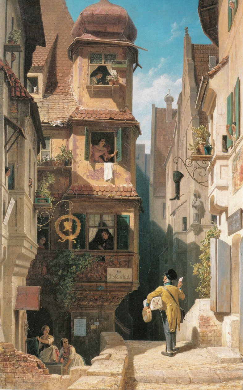 O correio no Rosenthal de Carl Spitzweg
