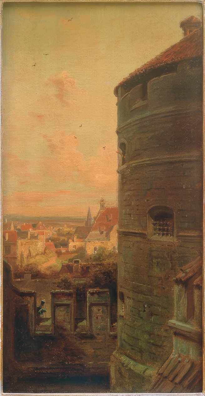 A torre de digestão em Rothenburg ob der Tauber de Carl Spitzweg