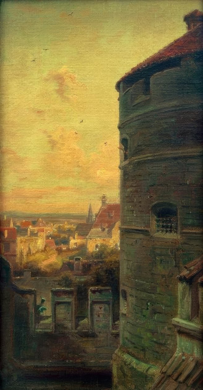 O digestor em Rothenburg ob der Tauber de Carl Spitzweg