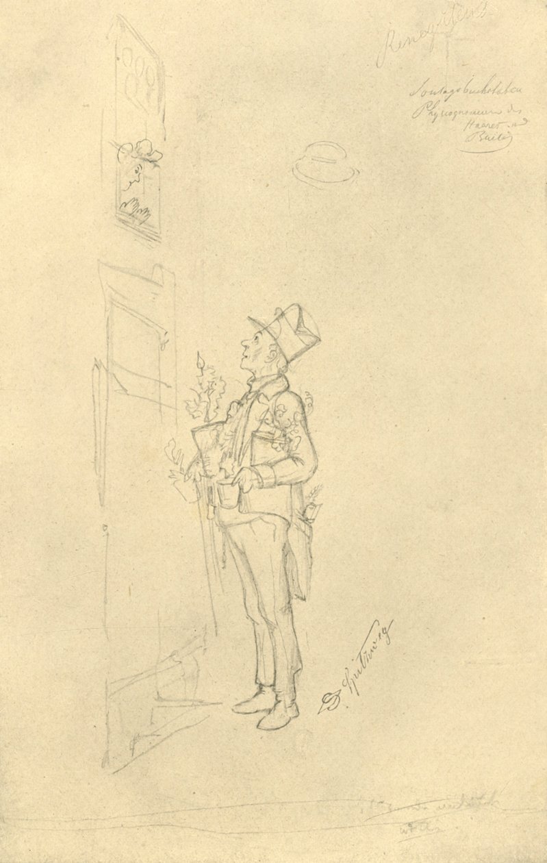Der Gratulant, meados do século XIX, c1924. de Carl Spitzweg