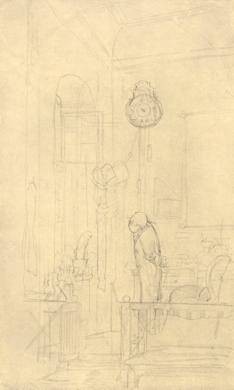 O amigo do cacto, meados do século XIX, c1924. de Carl Spitzweg