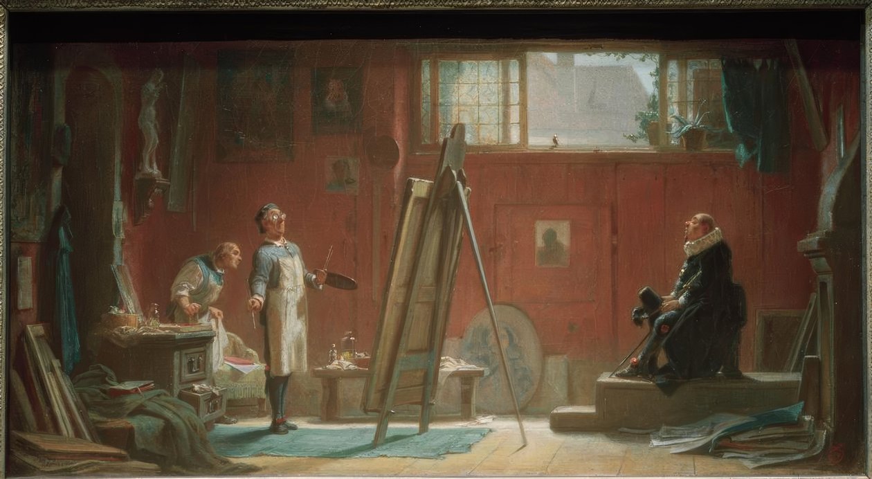 O pintor de retratos de Carl Spitzweg