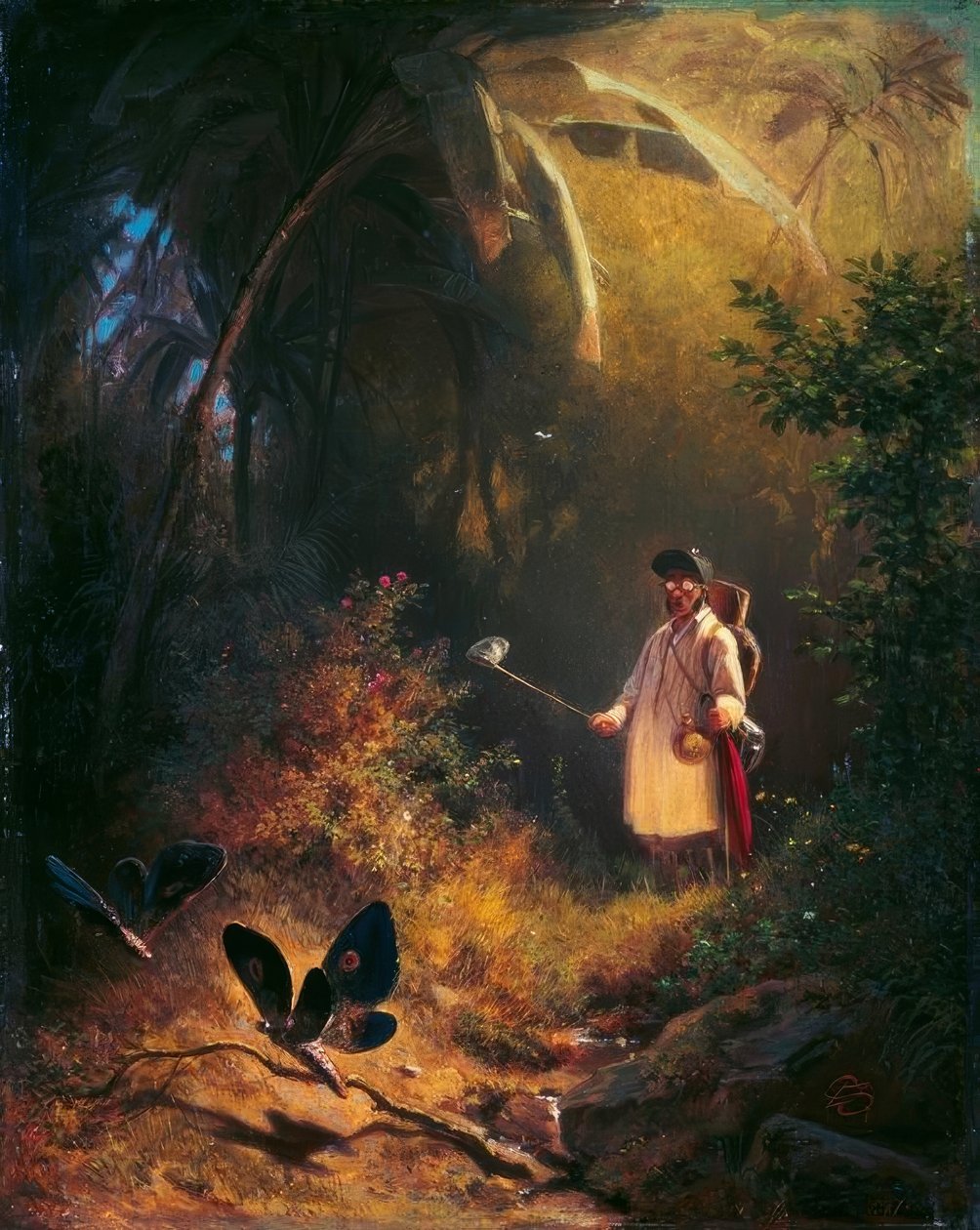 O apanhador de borboletas de Carl Spitzweg
