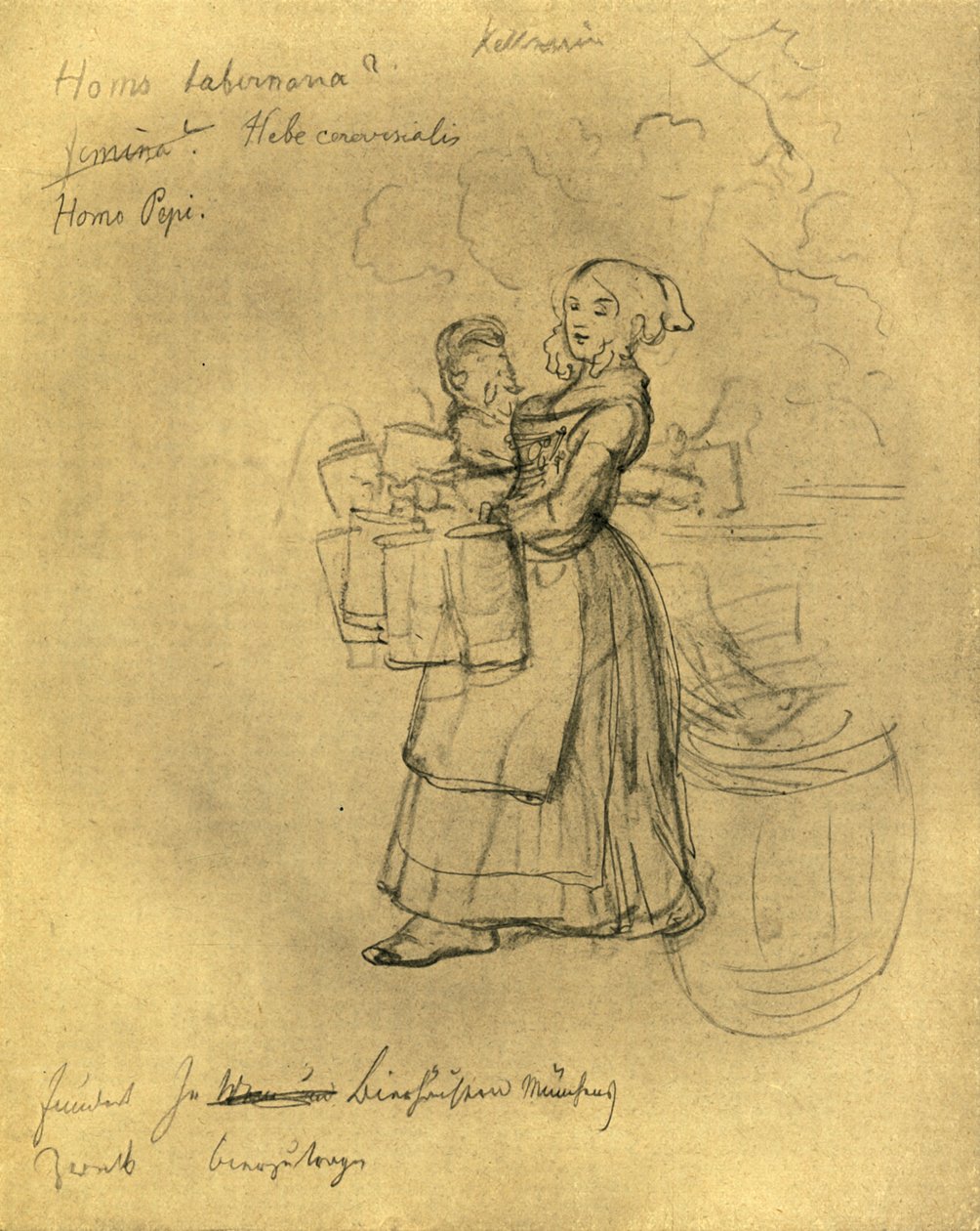 A garçonete, meados do século XIX, c1924. de Carl Spitzweg