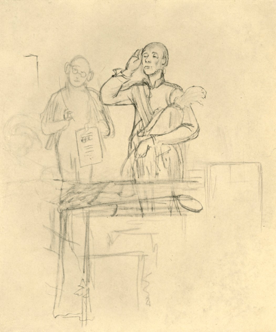 A mensagem, meados do século XIX, c1924. de Carl Spitzweg