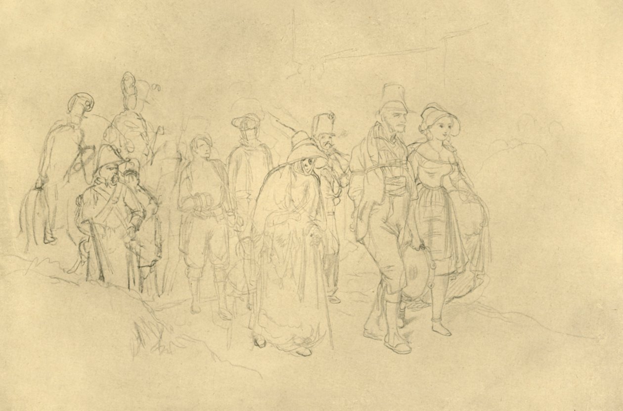 Ciganos engajados, meados do século XIX, c1924. de Carl Spitzweg