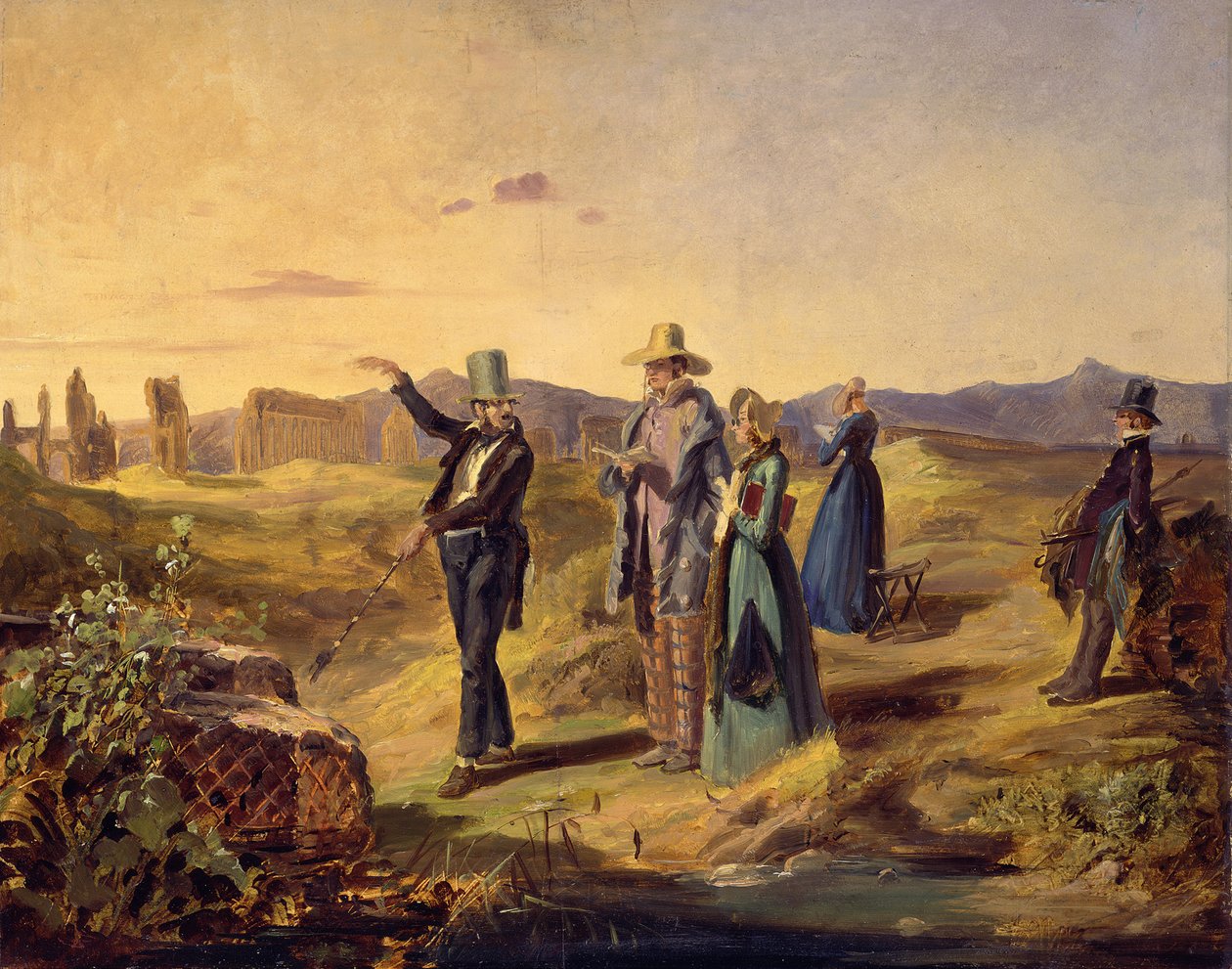 Ingleses no Campagna, ca 1835. de Carl Spitzweg
