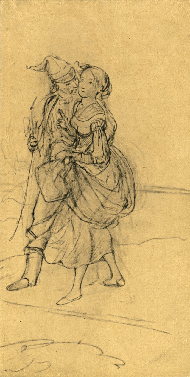 Pergunta perigosa, meados do século XIX, c1924. de Carl Spitzweg