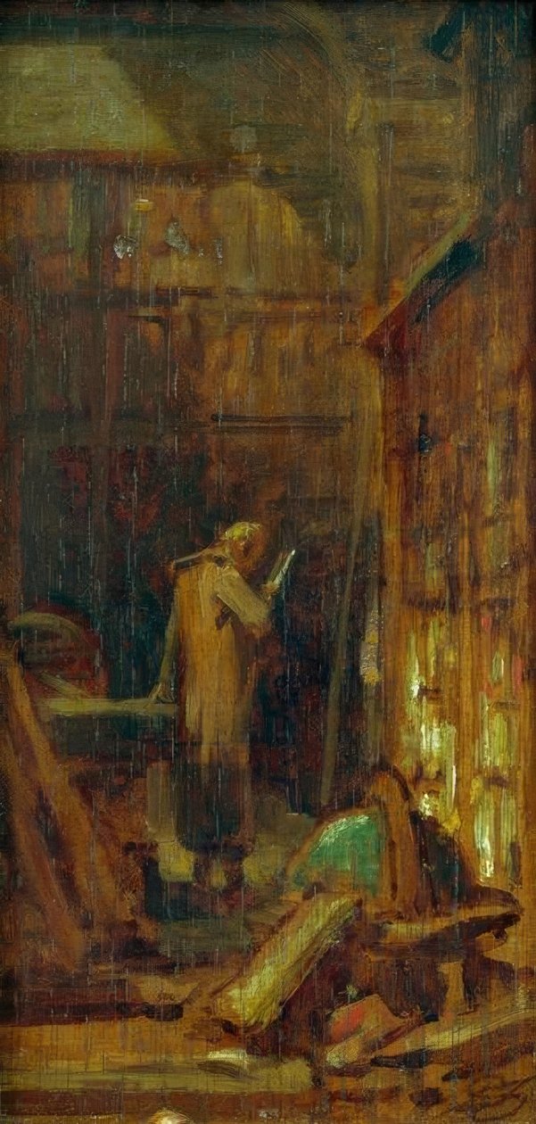 Na biblioteca de Carl Spitzweg