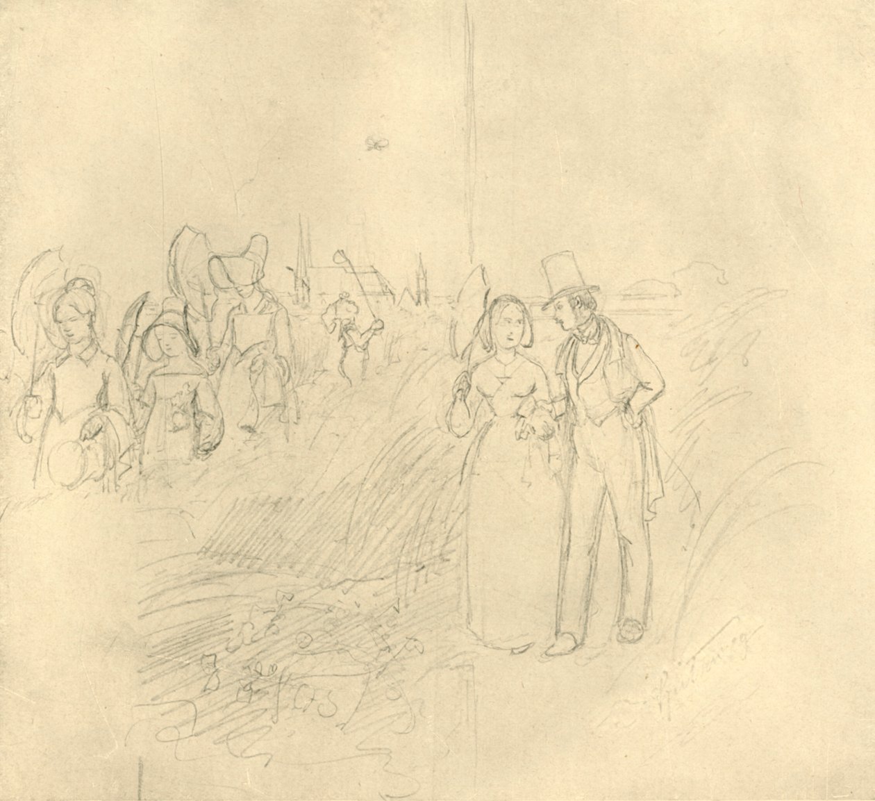 Institutsspaziergang, meados do século XIX, c1924. de Carl Spitzweg