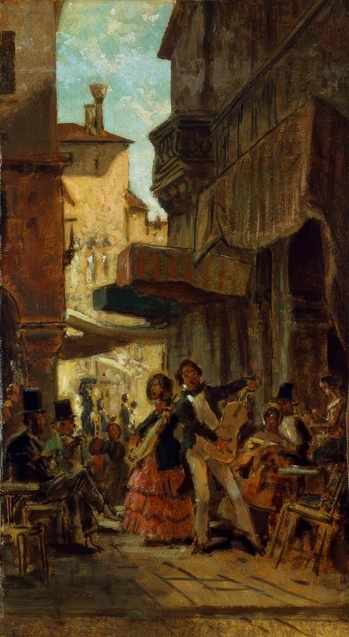 Cantor de rua italiano de Carl Spitzweg