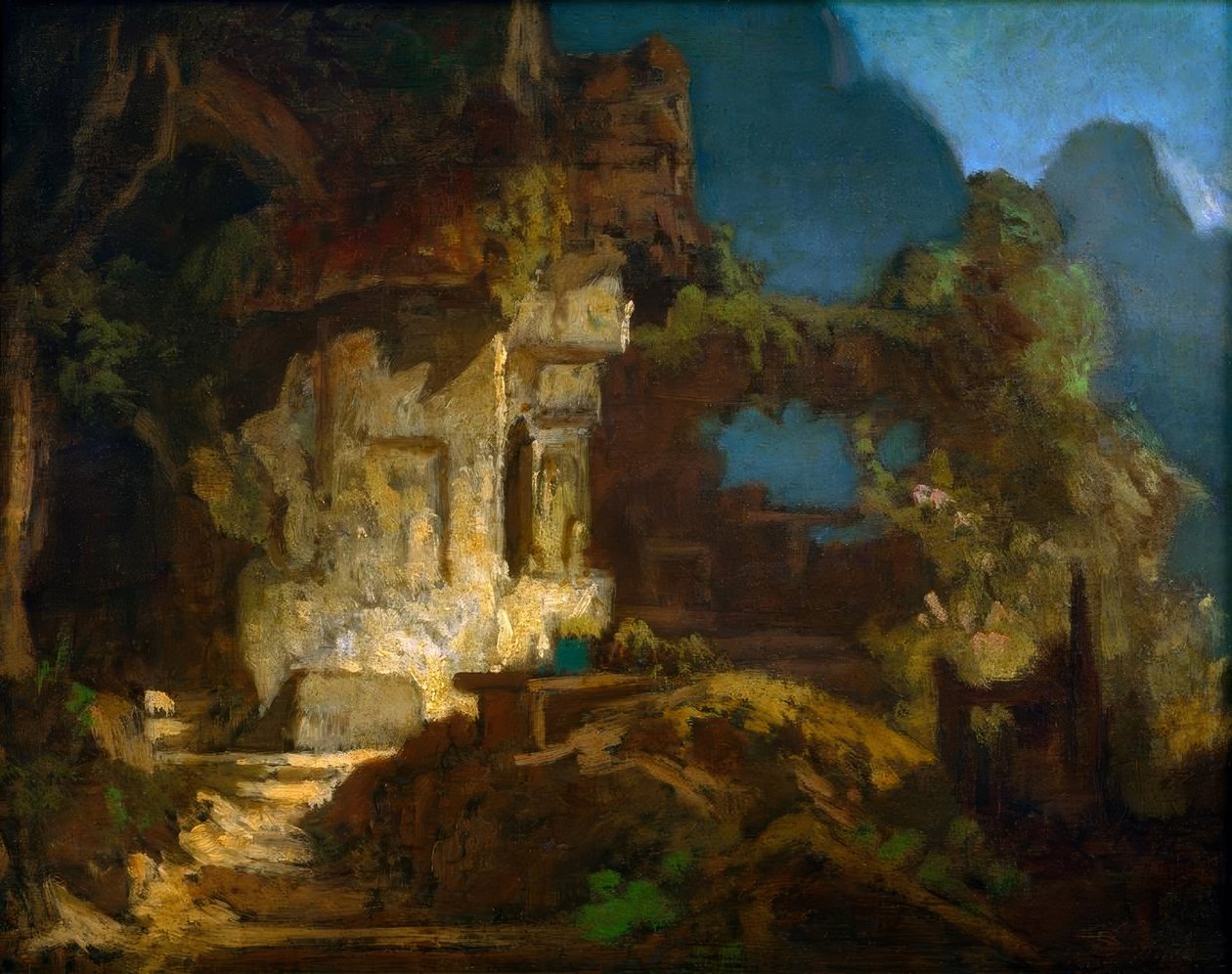 Capela na rocha de Carl Spitzweg