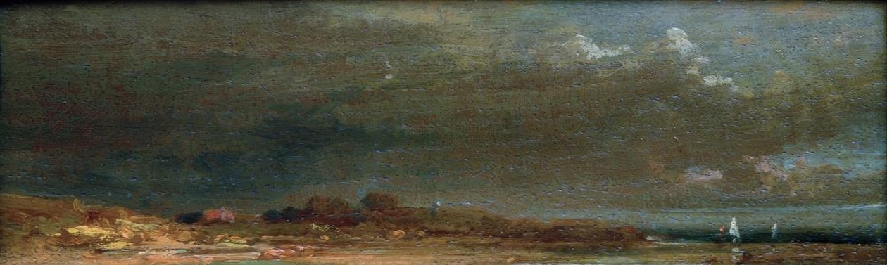 Paisagem no lago - paisagem Chiemsee de Carl Spitzweg