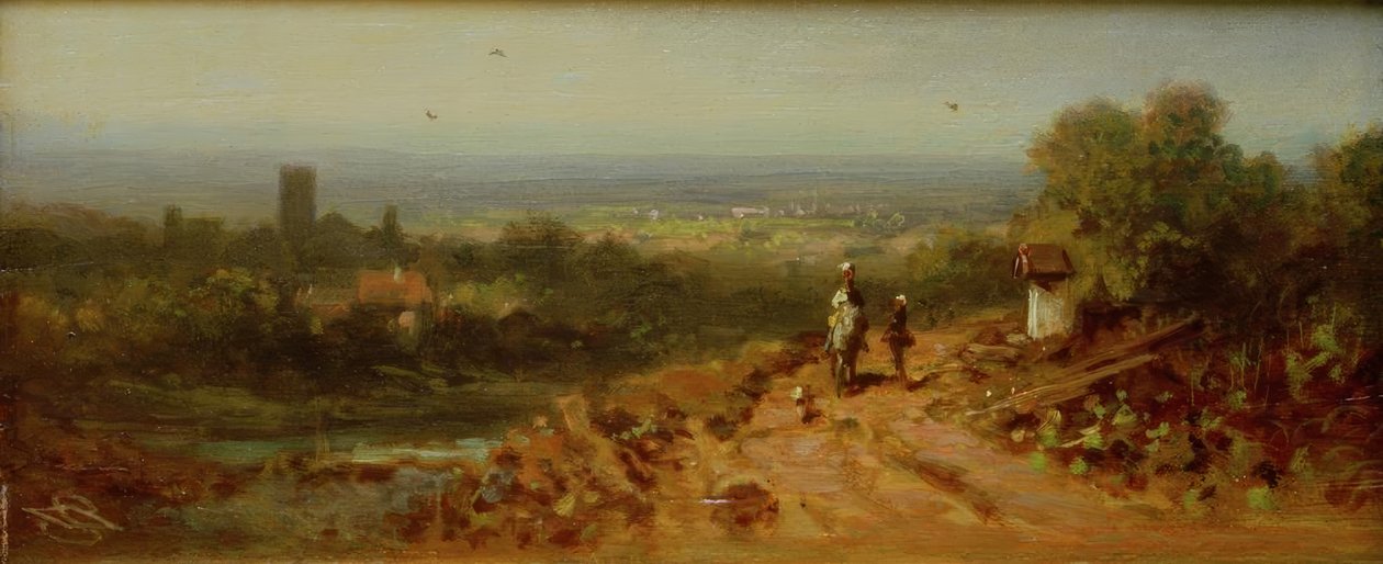 Paisagem com cavaleiro de Carl Spitzweg