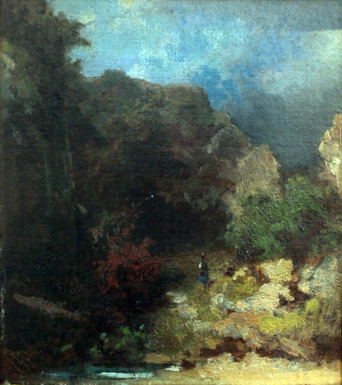 Paisagem, com, figura feminina de Carl Spitzweg
