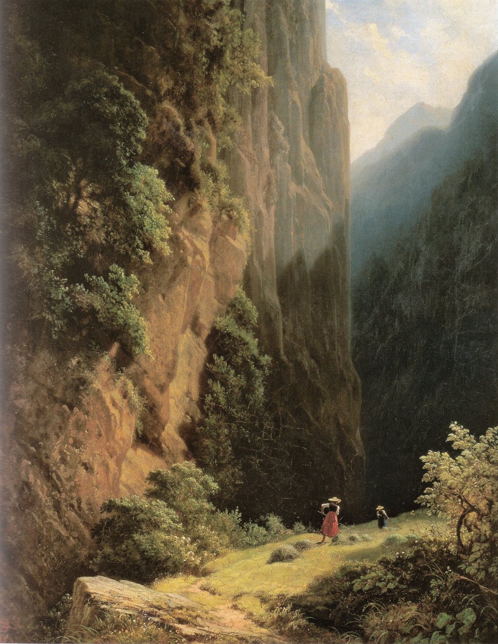 Segadeira mulheres nas montanhas de Carl Spitzweg